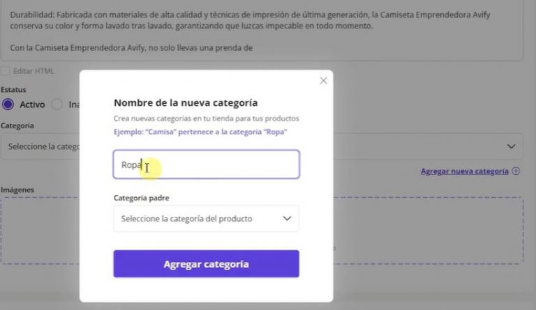 Paso a paso para crear productos variables en Avify