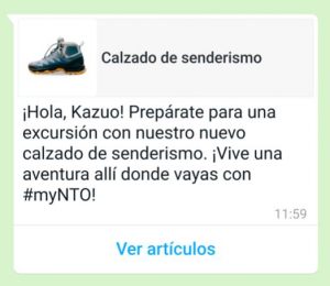 imagen de ejemplo de costos de conversaciones de marketing por whatsapp
