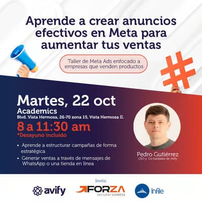 Taller Meta Ads: Aprende a crear anuncios efectivos en Meta Ads para aumentar tus ventas 👩🏻‍💻💸